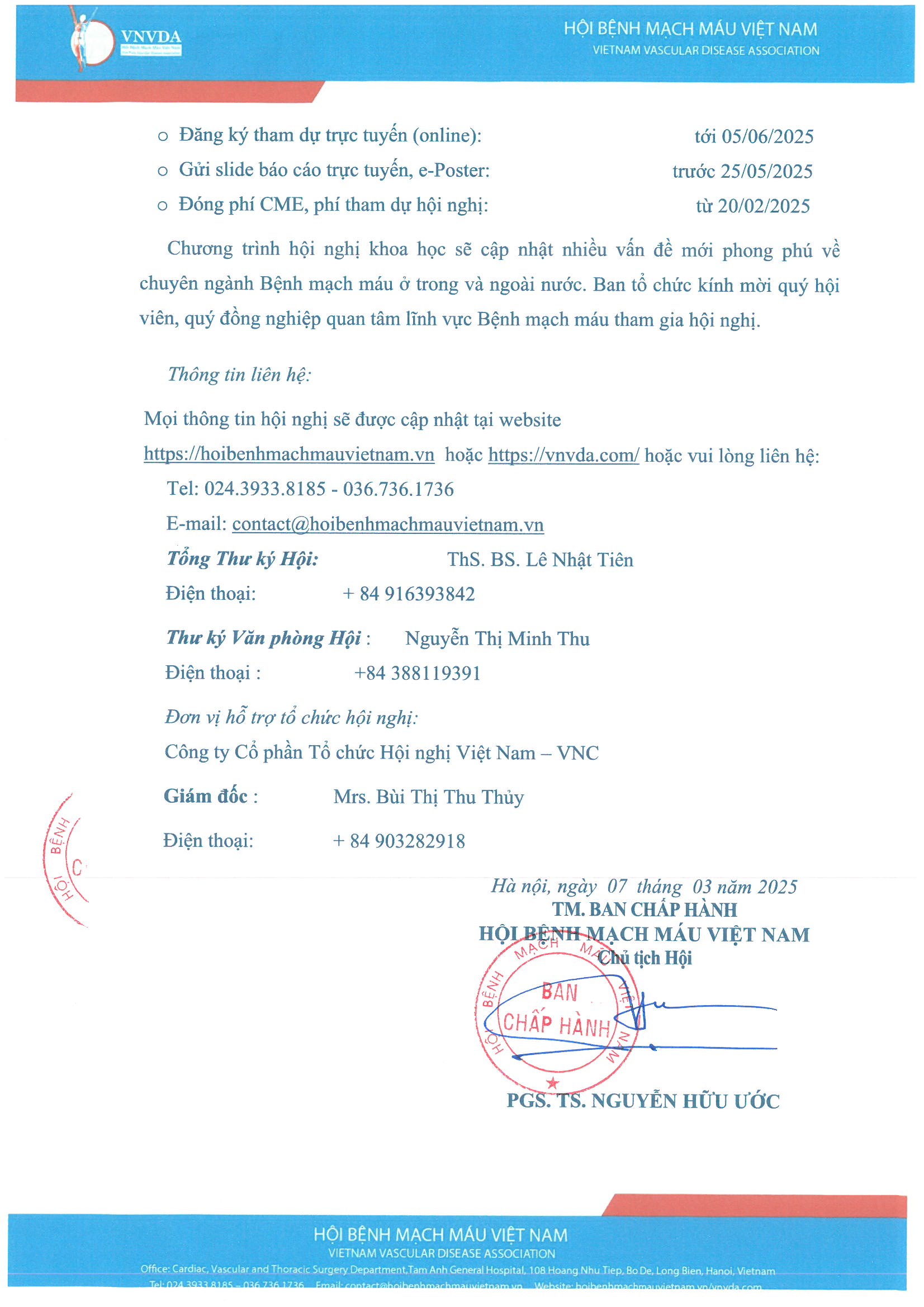 Hội nghị khoa học toàn quốc thường niên lần thứ IV - 2025 - Thông báo số 02
